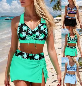 Costumi da bagno femminile top sexy di alta qualità e spalline Bikini Beach Resort Stampa abbagliante S-6xl