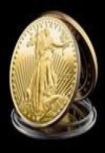 20 шт. Не магнитный 999 Прекрасный мемориал США Статус американского суда американской свободы в Боге мы доверяем золотой сувенирной монете2271759