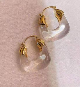 Dangle & Chandelier Designers Transparent Resin Circle Metal Earrings Retro Simple All-match Fashion Lady Birthday Party 20214814109