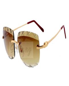 19 new color engraving lens high quality carved sunglasses 8300756 casual ultralight metal mirror legs sunglasses size 561812526136