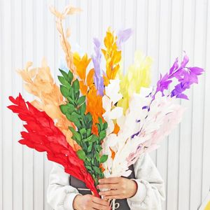 Dekorative Blumen 5pcs natürliche getrocknete Blätter frisch konservierter Orangenblatt Bouquet Weihnachtsfeier Hochzeit Home Room Detortion Gegenstände
