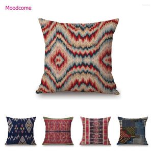Pillow Abstract Decorative Wave Refracted Textured Ornament Modern Geometric Ethnic Pattern Sofa Case Cotton Linen Cover