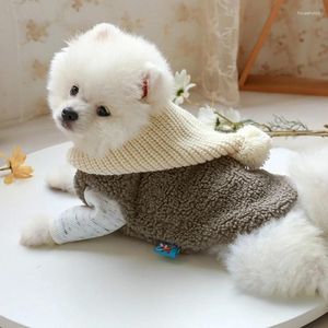 Собачья одежда кошачьи жакеты вязаная капюшона ветропроницаемое пальто петухоновое котенок зимняя теплая одежда для маленькой средней большой Y5GB