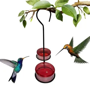 Diğer Kuş Malzemeleri Sinek kuşu besleyici asılı evcil hayvan gıda kabı kuşlar besleme pot açık su bahçe dekor