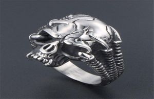 Gothic Men039s Finger Ring Biker Skull Stainless Steel Male Vintage Rings Men Jewelry High Quality Accessories 7434177863