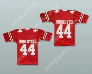 Custom Qualquer nome Número Mens Youth/Kids Ohio State Buckeyes 44 Red Football Jersey Top Stitched S-6xl