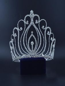 Große volle hübsche Kronen für den Festzugskonstittram Crown Auatrian Strass -Strasskristall Haarzubehör für Party Show 024327342493