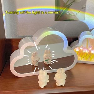 Table Lamps Lamp Cloud Night Light Handmade Ornament DIY Birthday Mirror Bedroom For Gifts Novelty LED Desktop Tulip Decoration