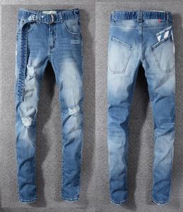 2020 whole destruction men039s slim Jeans Straight motorcycle skinny jeans casual pants men039s ripped jeans size 2840 8693974