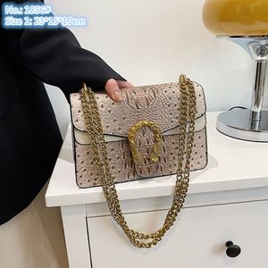 Hurtownia damskie torby na ramię klasyczny wytłoczony retro torba łańcucha krokodylowego wielowarstwowa drukowana moda na telefon komórkowy torebka personia 202X