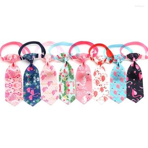 Hundkläder 50 datorer husdjur grooming produkt handgjorda söta flamingo valp bowties slips levererar tillbehör bågband