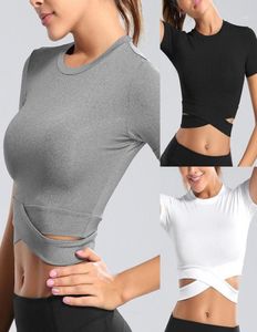Ioga terno feminino esportes slim sexy ioga tops workout fitness roupas de fitness wrap bra gym activewear shirt17335763