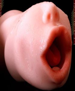 sex toy massager Deep Throat Blowjob Male Masturbator Artificial Realistic Mouth Soft Teeth Tongue Oral Sex Men Masturbation Cup P2424607
