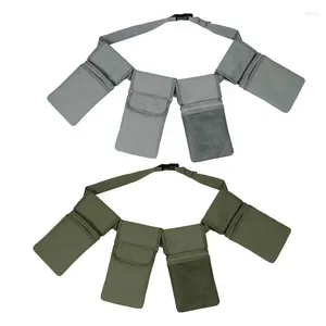 Storage Bags Garden Tool Belt Pouch Utility Apron With Detachable Waterproof 4 Pockets Canvas For