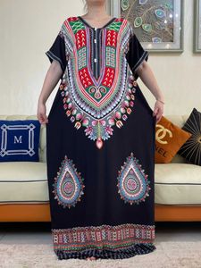 Abbigliamento etnico 2023 Good Quty Summer Short Slve Abiti musulmani Abaya Dubai Turchia Dashiki Fashion Hijab Cotta Dress American Islam Clothin T240510