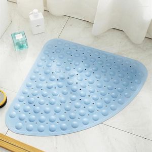 Banho tapetes de banho Candy Color Pvc em forma de ventilador tapete anti-deslizamento com sucção na xícara de xícara chuveiro gestante mulher idosa banheira