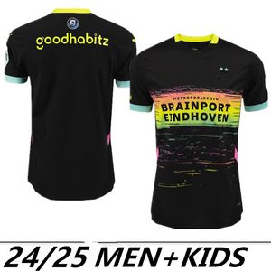 2024 Away Eindhoven Away Soccer Jerseys Kids Men Kits Hazard Fabio Silva Home Men Kids IT Camisetas de futebol Kids Set Kits de Top Adults Xavi 10 24 25