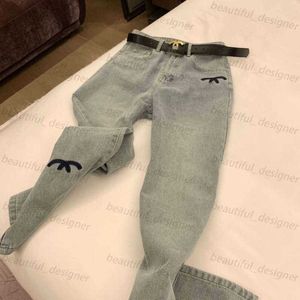 2024SS Designer Jeans Frauen Hosen Mode Slim Letter Stickerei Denim Hosen Loose Frühling gerade Jeans Größe S-L