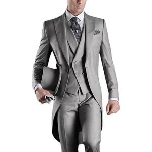 Stile europeo slim fit cofano coati di spicco grigio chiaro personalizzato da giro per gli uomini da uomo camicia per matrimoni pantaloni per pantaloni 255q