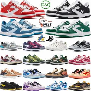 Sneakers Casual Designer Shoes SK8 Sneaker Sta Panda Green Red Patent Triple Purple White Patent Leather Sta Logo Grey Gradation Turquozurl#