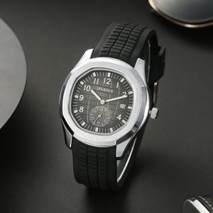 Модные часы Men Classic Black Grunade Dial Tirewatch Спортивные силиконовые ремешки погружение Auto Date Mens Watches Стоейки бесплатные продукты 240425
