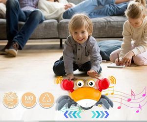 Tanzende Krabbe rennen Spielzeug für Babys kriecheln interaktiver Flucht Krabben Spielzeug Baby Geburtstag Geschenk VIP Dropshipping mit Schachtel