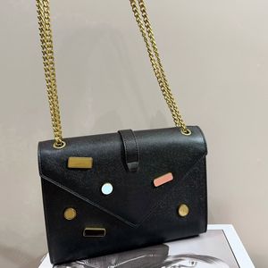 Bolsas de grife feminino feminina pequena bolsa de couro de luxo brilhante carta de ombro clássica letra de bolsa de ombro