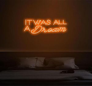 Другое мероприятие Вечеринка Поставки Quotit были Dreamquot Neon Sign Custom Light Led Lod Pink Home Room Decoration Ins Shop Dec7406297