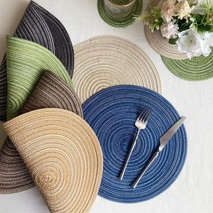 Table Cloth Round Woven Insulation Placemat Decoration