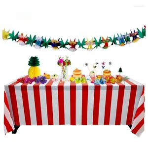 テーブルクロスクリスマスの赤と白の縞模様のテーブルクロスカイフェンスクールのサーカスホリデーパーティーの小道具