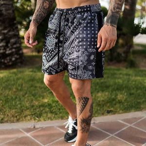 Men's Plus Size Shorts Summer 3D printed quick drying beach mesh shorts for men's fitness print