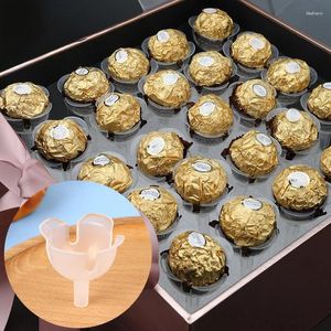 Ferramentas de panificação 20pcs Clear Chocolate Boxt Truffle Truffle redonda Cuple