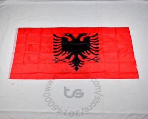 Arnavutluk Ulusal Bayrağı 3x5 FT90150CM Asmak Ulusal Bayrak Arnavutluk Ev Dekorasyon Bayrağı Banner1039694