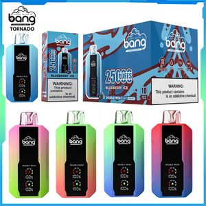 Original Bang Puff 25K Einweg-Vapes Traubensaft VAPER wieder aufladbare 30 ml E-Liquid 650mAh Batterie Mesh Coil Puff Stange Digital Smart LCD-Bildschirm Elektronisch