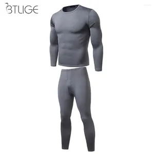 Men's Thermal Underwear Winter Mens Suit Fashion Silk Slim Round Neck Compression