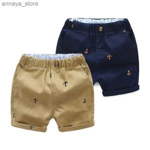 Shorts Boys Summer Shorts Childrens Shorts Summer Cotton Anchor Boys Beach Shorts Casual Capris Baby Clothing 2-9yl2405L2405