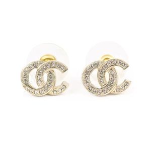Kanalbrev örhängen studs kvinnor mode enkel designer Rhinestone Pendant Ear Charm Street Party Jewelry Lucky Gold White K Color 266h