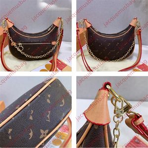 Pętla designerska półksiężyca torba kobiet łańcuchowa torebka M81098 Poddrzask skórzane torby na ramię Crossbody Torby sprzęgła portfel hobo torebki damskie posłańskie torby