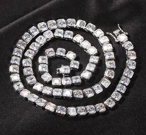 6mm 1 rad Solitaire Tennis Chain Halsband Silver Finish Lab Diamonds Cubic Zircon Earring Men Women Gift SMycken 1622inch6086176