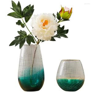 Vaser Creative European Light Luxury Glass Vase Flower Arrangement Simulation Device Modern Simple TV Cabinet Tea Table Porch O