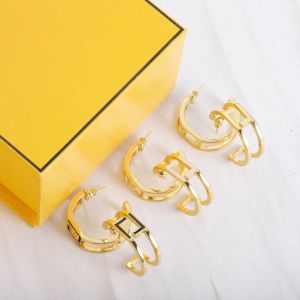 Goldoelenohrringe Luxusdesigner Schmuck für Frauen Brief Ohrhörer Klassiker Männer Ohrring mit Box Arette Designer Ohrenzubehör 236141d