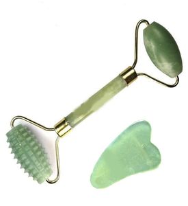 Facial Massage Roller Double Heads Jade Stone Face Lift Hands Body Skin Relaxation Slimming Beauty Health Skin Care Tools6223688