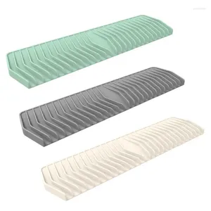 Table Mats Silicone Drying Mat Multifunctional Kitchen Draining Anti-Slip Foldable 13 X 3 Inch Faucet Splash Guard For