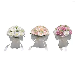 Decorative Flowers Wedding Bouquets For Bride Artificial Bridal Bouquet Holiday Po Prop