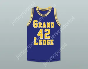 Juventude/crianças personalizadas Al Horford 42 Grand Ledge High School Comets Navy Blue Basketball Jersey 2 Top Stitched S-6xl