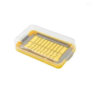 Plates Butter Cutter Slicer Cheese Sealing Keeper Dish Silicone Lid Slicing Box For Easy Cutting And Storage
