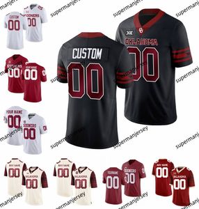 Oklahoma personalizzato Sooners Football Jersey Jason White Rodney Anderson Sam Bradford Gerald McCoy Aaron Colvin Adrian Peterson Creed Humphrey Oklahoma Maglie