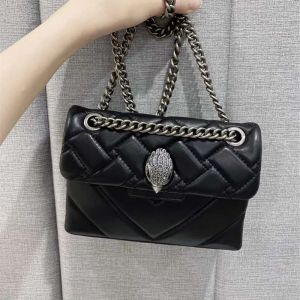 Kurt Geiger Heart Cheape Designer Discage Luxury Bag Кожаный лондонский мужчина мини -мешок для плеча металлический знак Pochette Clutch Tote Crossbode Chain Bags S1