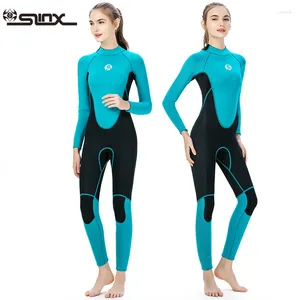 Wetsuit da bagno femminile Donne 3mm Wetsuits Fullbody Abita per il surf Snorki Snorkeling Body Long Maniche