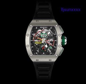 Högkvalitativ armbandsur Designer Luxury Men's Watch Classic Limited Edition RM11-01 Roberto Mancini Automatisk Winding Fly Back Chronograph Sports Watch